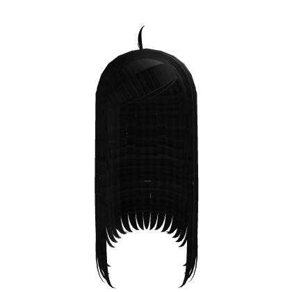 black cute long hair with cowlick Roblox item