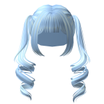 Pastel Blue Kawaii Drill Pigtails