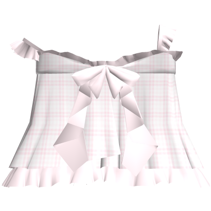 🤍 pretty spring doll ruffle dress pink plaid Roblox item