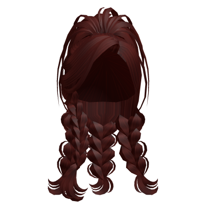Coquette Braided Ponytail Hair (Red) Roblox item
