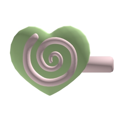 cutecore green pink swirl heart hair clip Roblox item