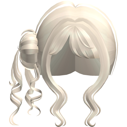 curly side bun in beige blonde 
