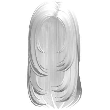 Wispy Layered Long Hair (White) Roblox item