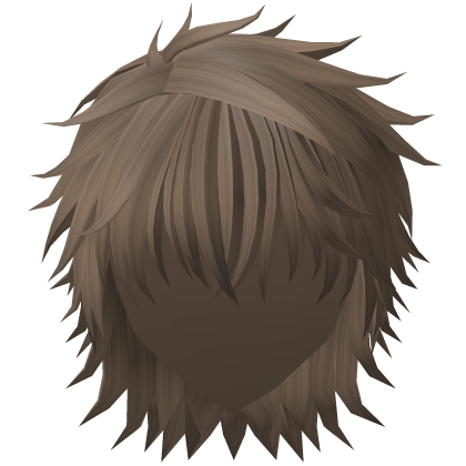 Fluffy Messy Anime Hair (Brown) Roblox item