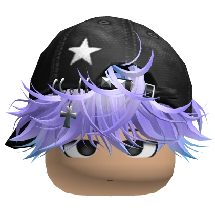 Cute Anime Boy w Messy Hair n Y2K Cap ( Blue ) | Roblox Item - Rolimon's