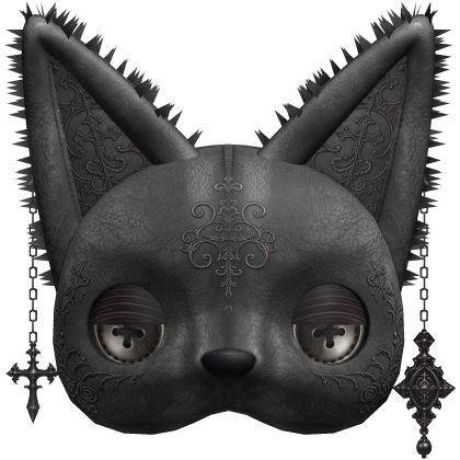 Goth Sad Cat Mask
