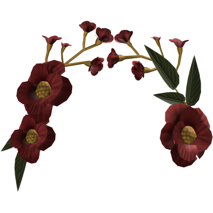 Red & Gold Elegant Floral Headpiece