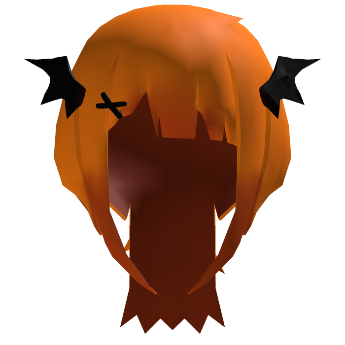 💗 Kawaii Low Poly Orange Halloween Bat Anime