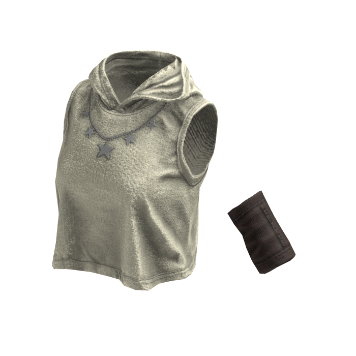 Sleeveless Stylish Hoodie (Cream Brown)