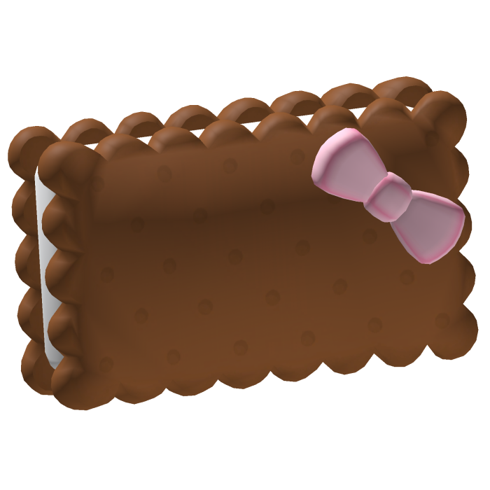 𐔌ྀི┊Adorable Mocha Square Biscuit Bow Pillow
