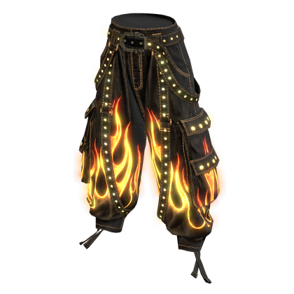 🔥 Glowing Emissive Blazing Pants - Fire Flames