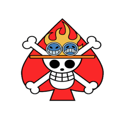 one piece ace flag Skeleton Roblox decal