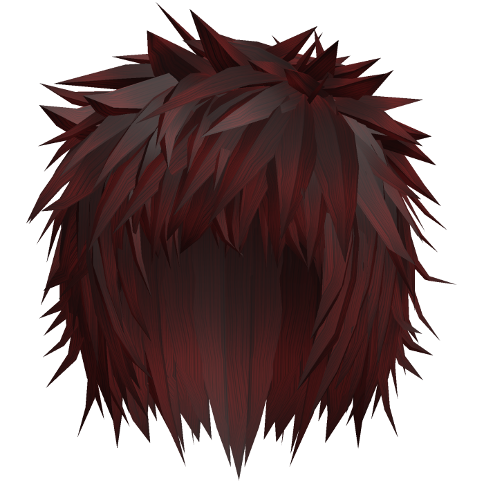 Dark Red Scene Messy Spiky Emo Boy Hair