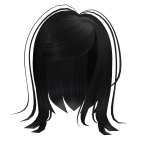 Side Swept Black Hair