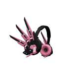 BLACK / PINK Cyber Winged Headphones