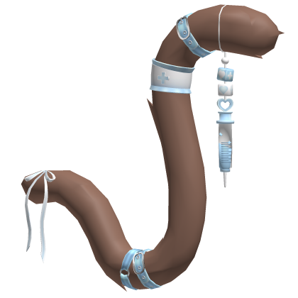 Brown Blue Cute Medic Nurse Cat Tail Roblox item