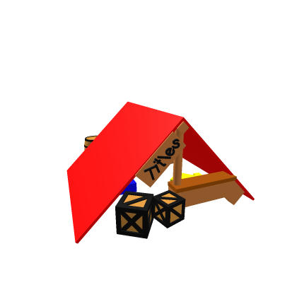 Cartoon Tent with Crates