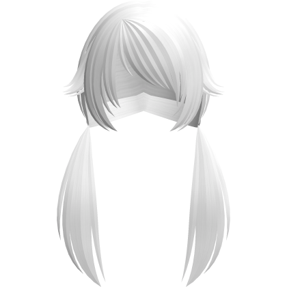 vkei emo scene kitty tufts low pigtails in white Roblox item