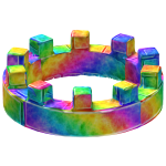 🌈10-Block Rainbow Fade Crown🌈