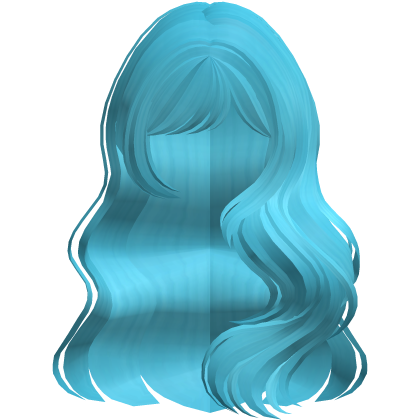 Long Wavy Layered Blowout in Light Blue