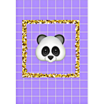 Purple panda bear