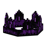 Black Purple Animated Glitch 8-Bit Crown
