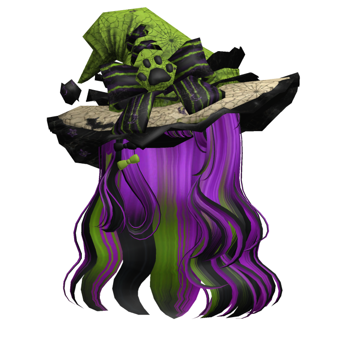 Purple Kawaii Witch Halloween Hair