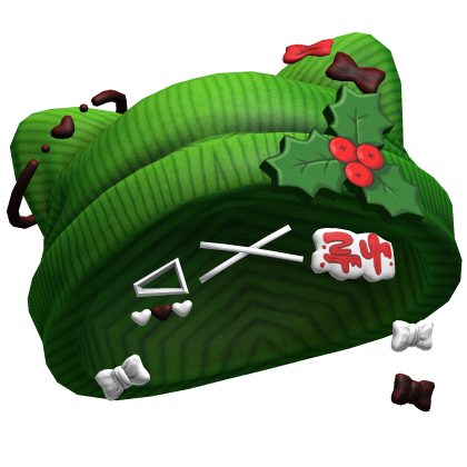 Holly Leaf Cute Kitty Beanie w/ Hairclips
