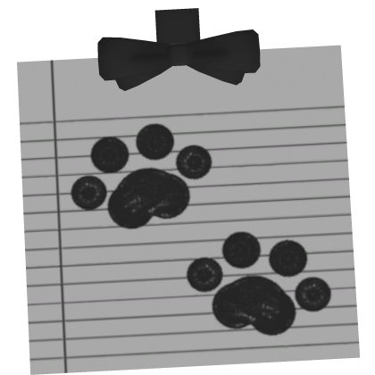  ♡ kawaii black paw sticky note