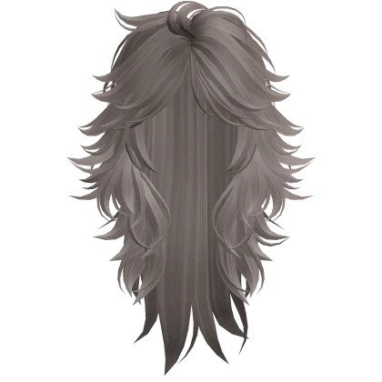 Long Fluffy Wolf Cut (Ash) | Roblox Item - Rolimon's