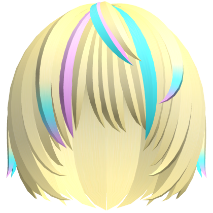 (^ ×ᆺ× ^) emo nyan anime boy hair in cotton candy