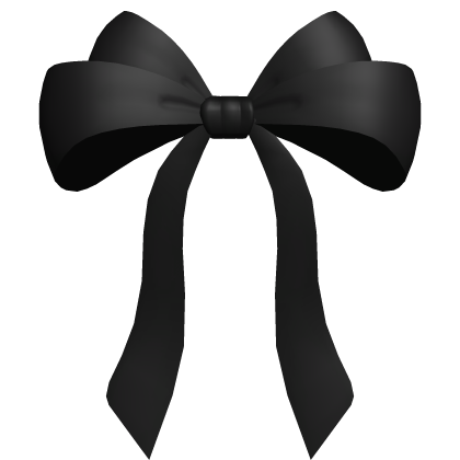 Popular Black Silhouette Hair Bow Roblox item