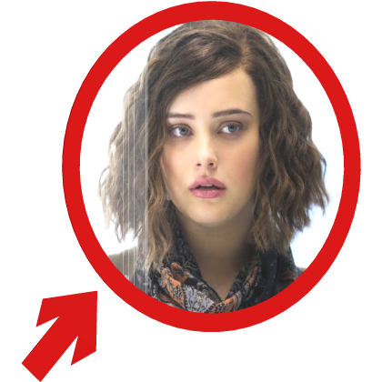 (Animated) Hannah Baker - 13RW Pointing Arrow Meme