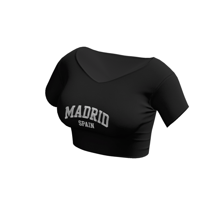 Black Madrid Crop Top
