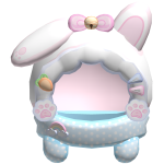 cute blue easter bunny winter hood