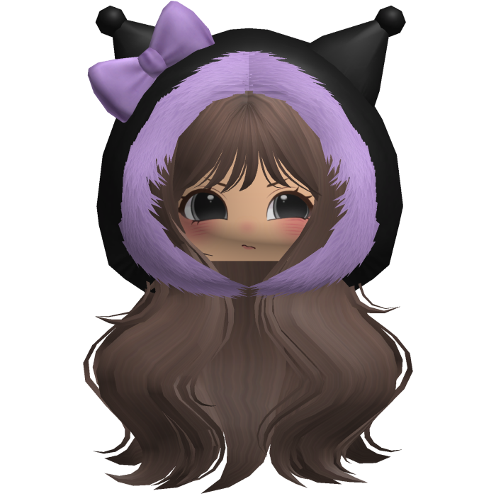 Kuromi Milktea Cute Wave Hair With Fur Hoodie