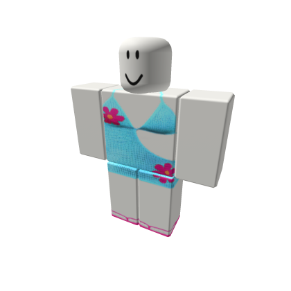 Cyan Pink Flower Sundress thumbnail
