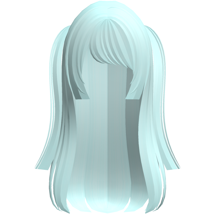 emo moe hime long hair w side ponies teal