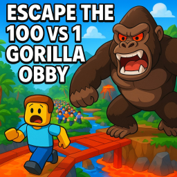 Escape 100 v 1 Gorilla OBBY [NEW]