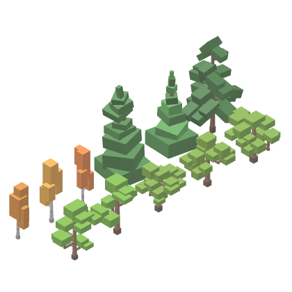 🎁 Low Poly Tree Pack Palm Island