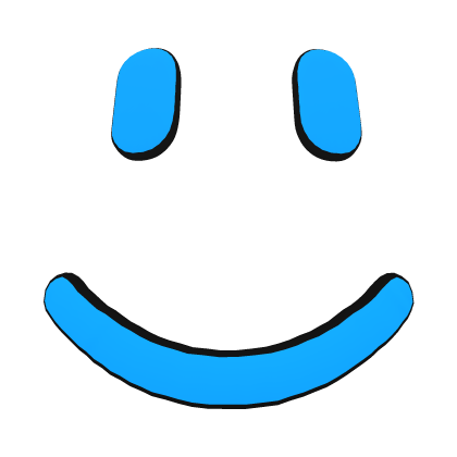 Blue Neon Smile Face (3D) Roblox item
