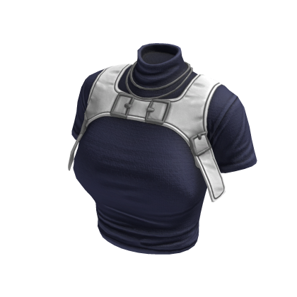  Y2K Stylish Top (Dark Blue White)