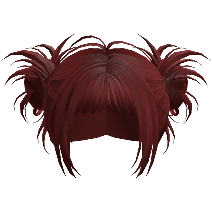 Dark Red Cute Y2k Spikey Buns