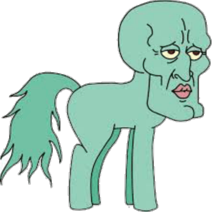 Handsome-Squidward-pony-(transparent) Roblox decal