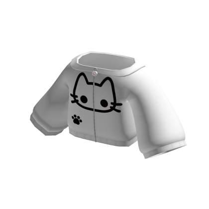 ♡ : cute gray kitty zip up hoodie