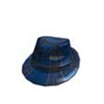blue plaid fedora