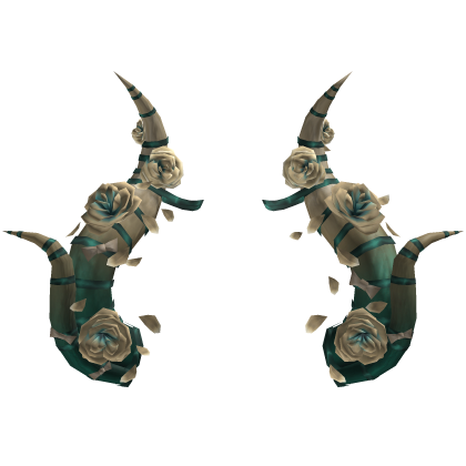 🎃Halloween Gothic Rose Bow Demon Horns Green Sea Roblox item