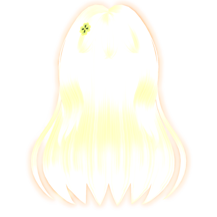 (Emissive) Glowing Blonde Long Wavy Hair