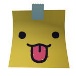 Silly Face Sticky Note Mask