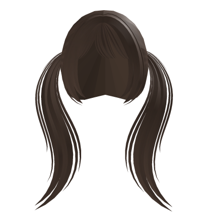♡ brown long curly dolly baby pigtails Roblox item